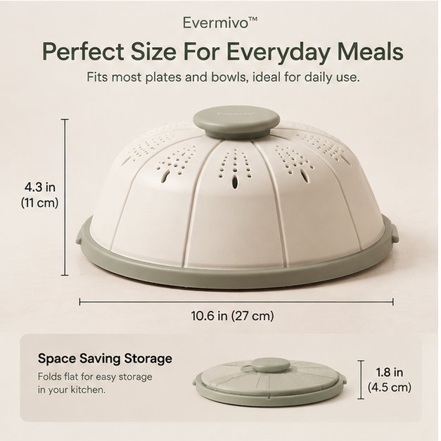 Evermivo™ FoldGuard Microwave Cover