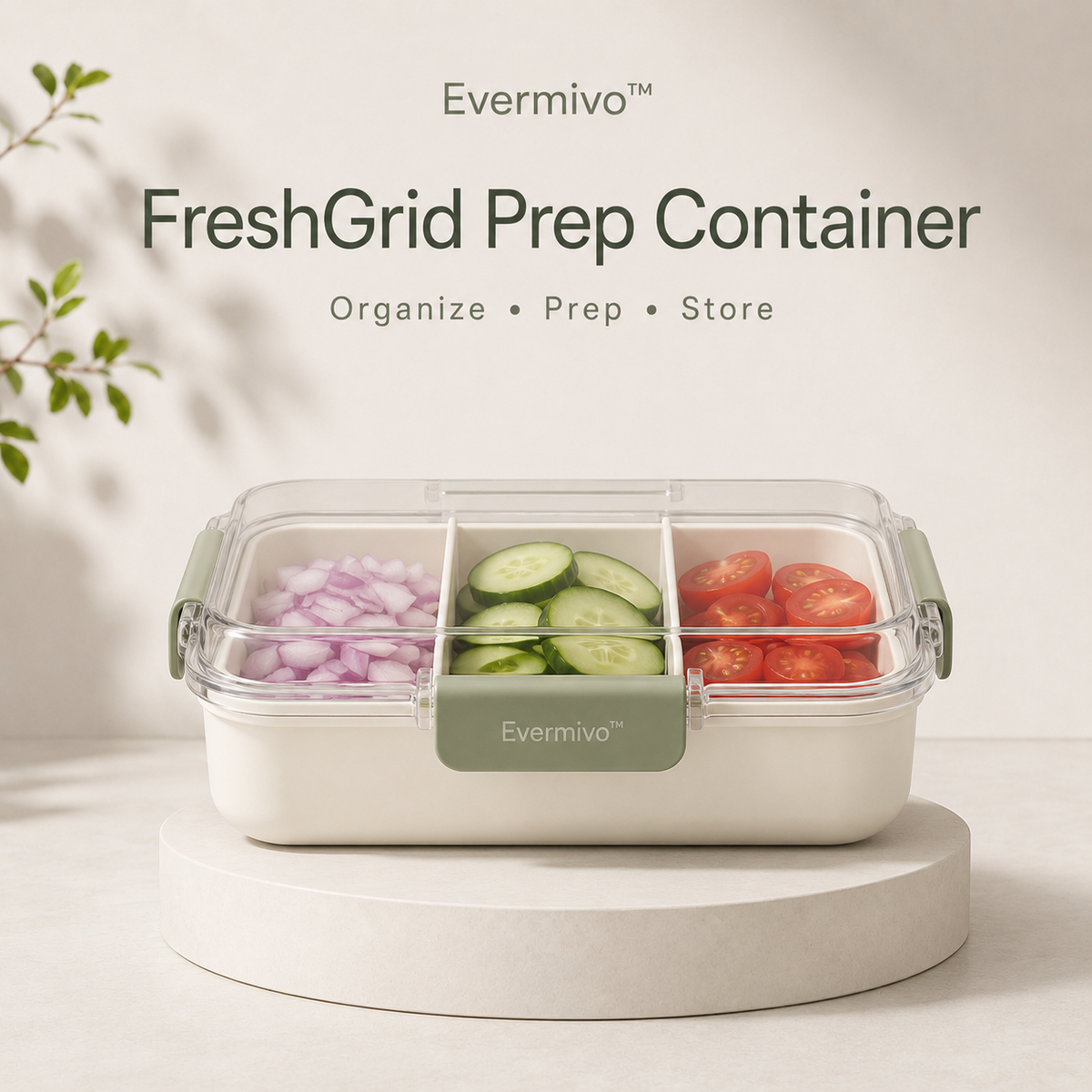 Evermivo™ FreshGrid Prep Container