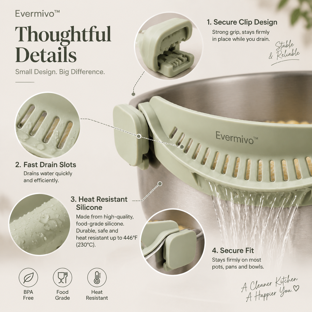 Evermivo™ ClipDrain Pot Strainer