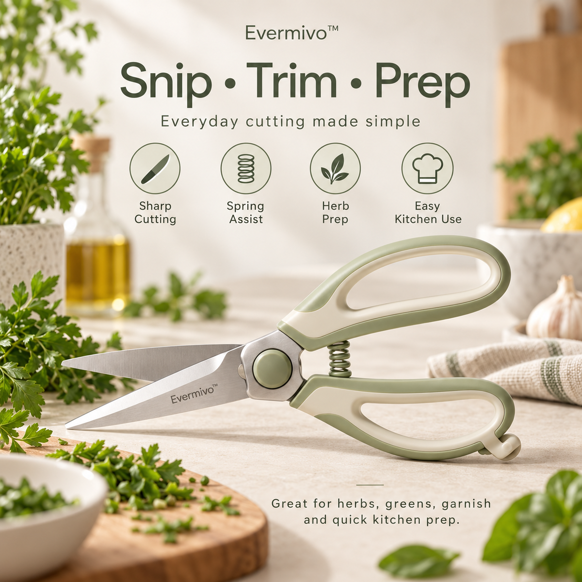 Evermivo™ SpringSlice Kitchen Shears