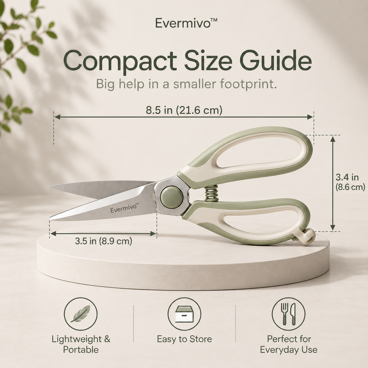Evermivo™ SpringSlice Kitchen Shears