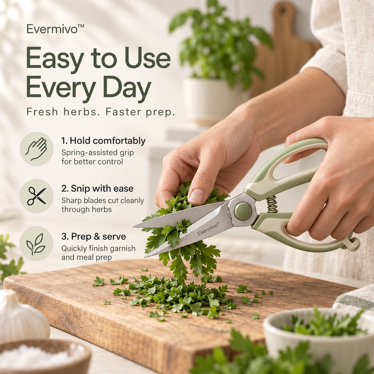 Evermivo™ SpringSlice Kitchen Shears