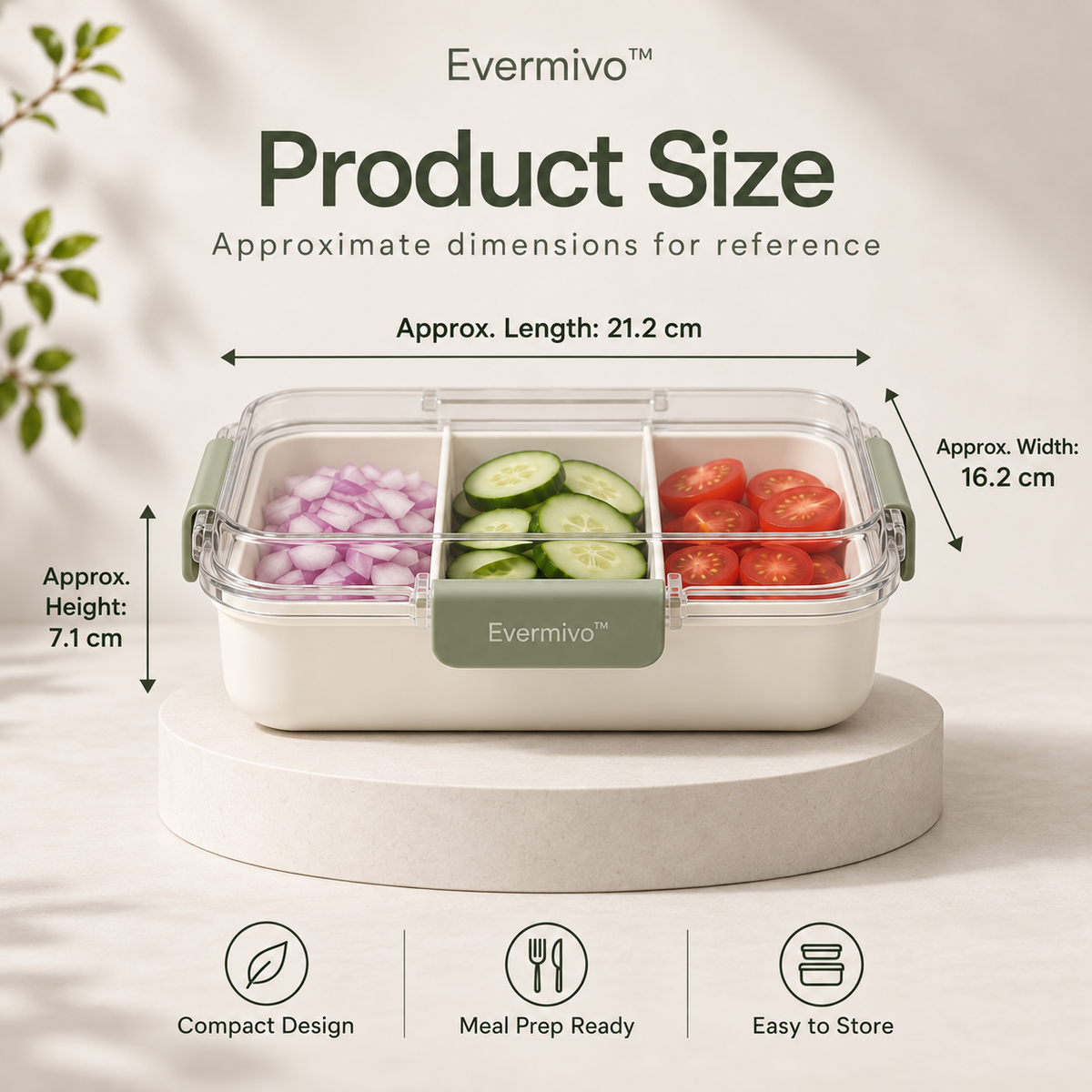 Evermivo™ FreshGrid Prep Container