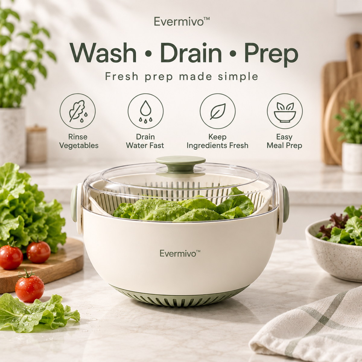 Evermivo™ SpinFlow Prep Bowl