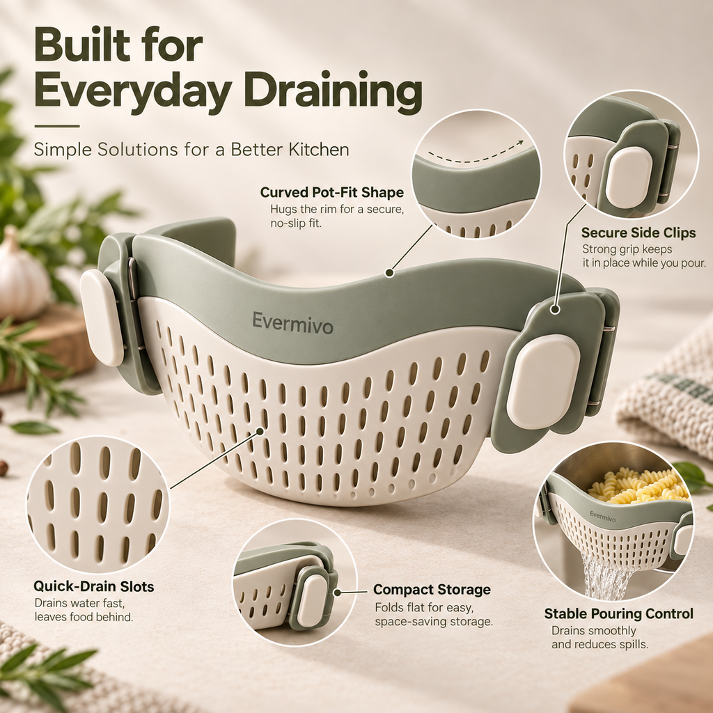 Evermivo™ WaveDrain Pot Strainer